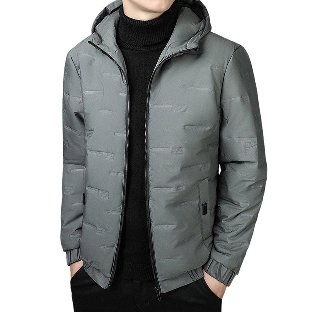 Men  Thickened  Leisure  Loose  Cotton-Padded Jacket  Hooded Hood  Coat