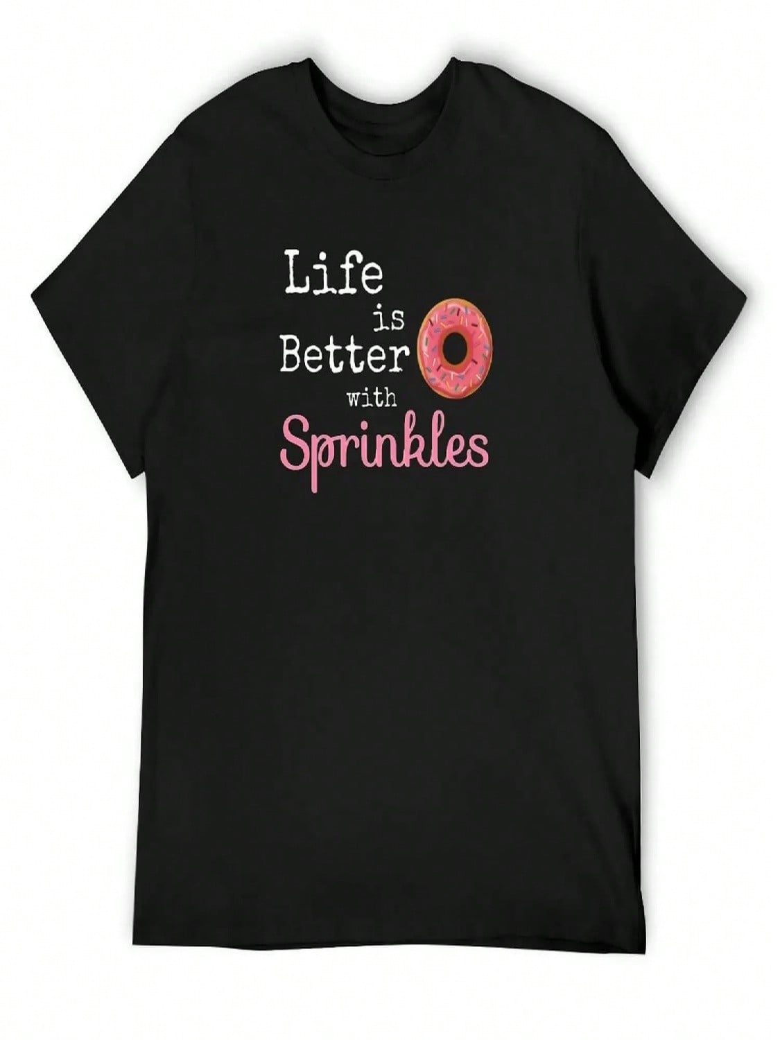 Inspirational Sprinkles Delicious Donut TEE T-Shirt Louboutins Valentines Boutique Clothes Plus Size Clothes Outfits For unisex S разноцветный