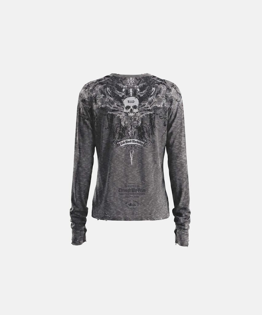 BADBLOOD T.M.V. Skull Workshop Long Sleeve - Grey