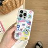 Kawaii Cartoon Stand Holder Phone Cover For iPhone 16 Pro 15 13 14 Pro Max 15pro Shockproof Cases Korean Cute Case 16Pro Funda
