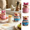 Toothpick Box with Dust-Proof Piggy Cover Large Capacity Hygienic Storage Container Moisture-Proof Cute Piglet Design Toothpick Holder