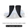 For Tesla Model 3 Highland 2024 Center Leather Kick Mat Model 3/Y 2021-2023 TPE Waterproof Mat On Both Sides of Center Control