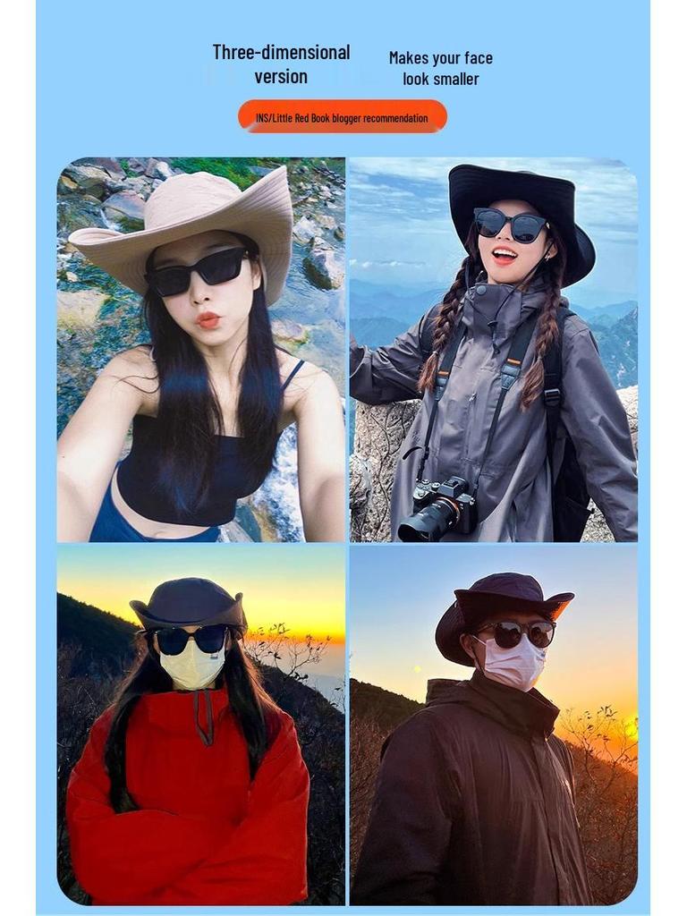 Men's Outdoor Denim Mountaineering Hat - Sun Protection for Climbing, Fishing, and Summer Activities