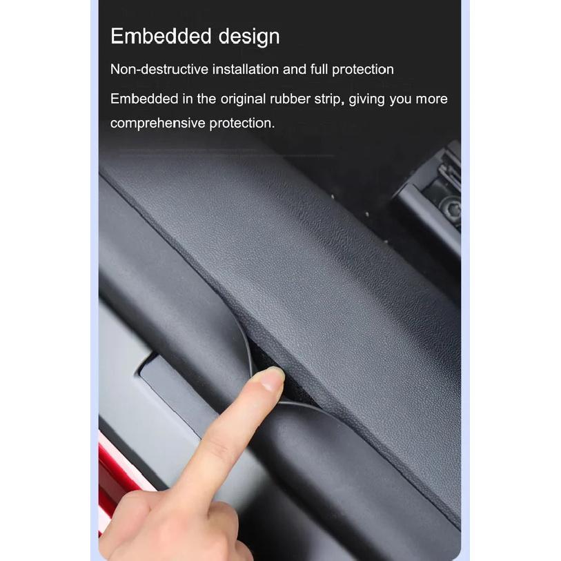 For Tesla Model 3 Highland 2023-2024 Door Sill Guards Strip Protective Mats Center Console Sides Rear Seat Trunk Guards TPE Pads