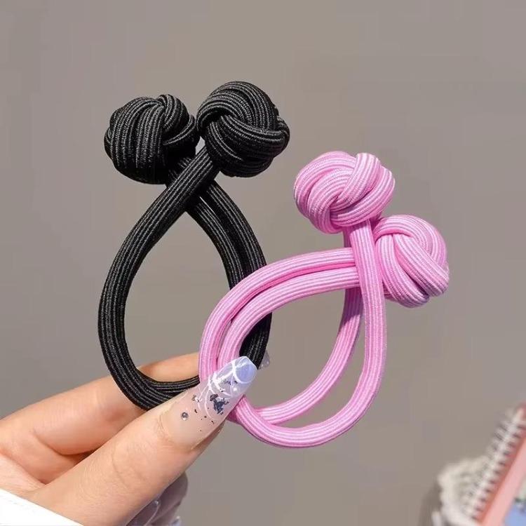 Chinese Knot Hair Braids Rubber Bands Women Girls Hair Tie Hair Rope Hairband High Elastic Double Head Headband Styling Headwear