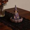 Gruselige Schmuckschale Halloween Gesichtlose Hexe Aufbewahrungsschale, Harz Kürbis Süßigkeitenschale, Figur Retro Aschenbecher Schreibtisch-Organizer für Süßigkeiten Schlüssel