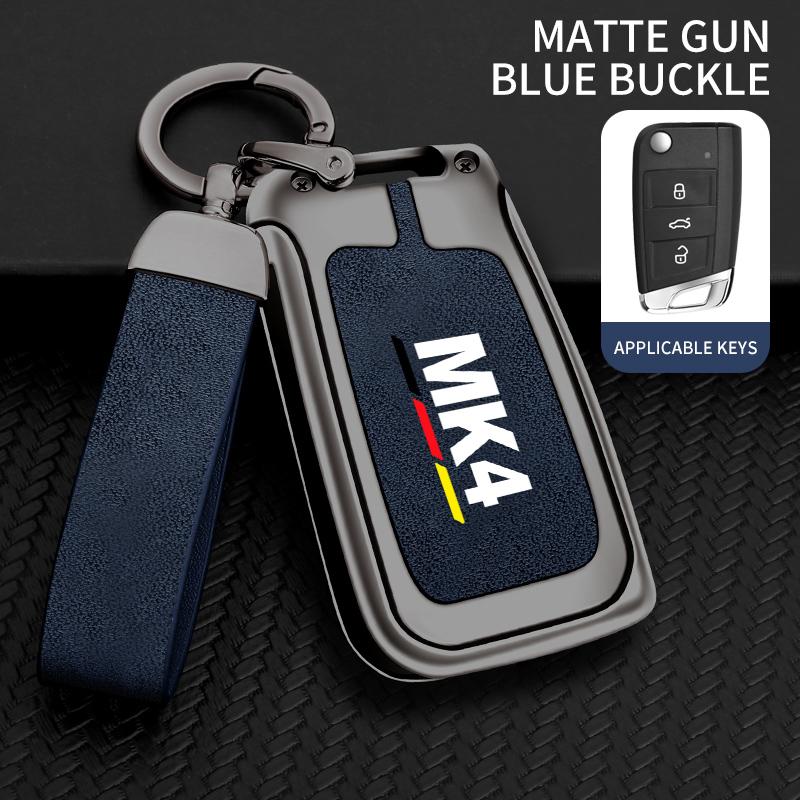 Auto TPU Zinc Alloy Key Case Bag For VW Volkswagen GOLF 4 MK4 Car Key Chain Car Metal Key Shell Interior Decoration Accessories