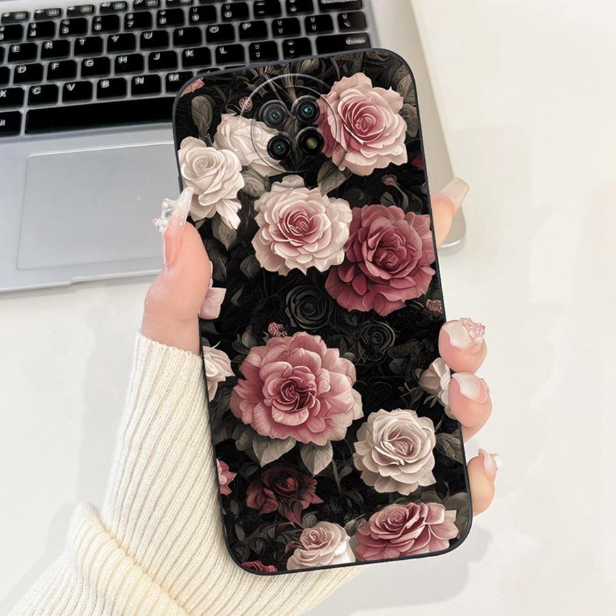 For Xiaomi Redmi Note 9T 5G Case Note9 5G Capa Shockproof Soft Silicone New Flower Funda for Redmi Note 9 T 5G Phone Cover Coque