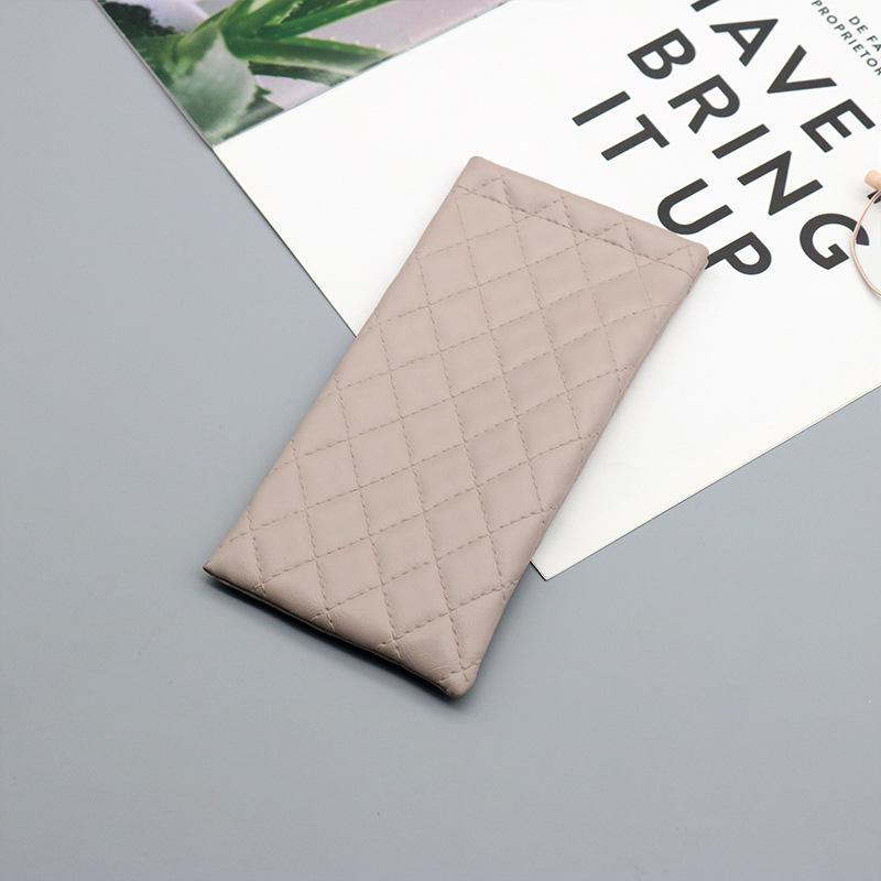 Simple Pu Leather Glasses Storage Bag Automatic Closed Shrapnel Mouth Sunglasses Case Portable Waterproof Eyewear Accessories