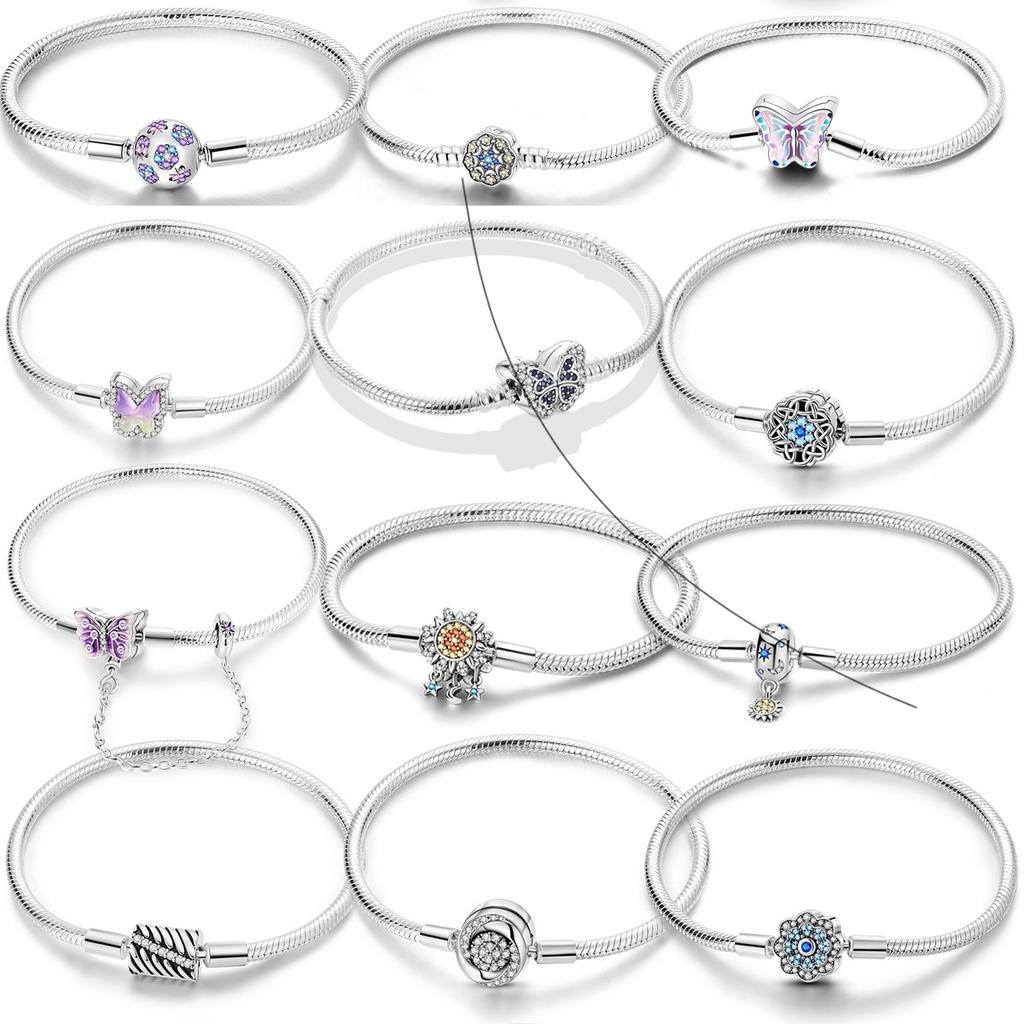 1720CM Butterfly Bracelets LOVE Heart copper Authentic Bracelets Compatible With Do It Yourself Charm Bead Charms Bead Charms Women Jewellery Gift