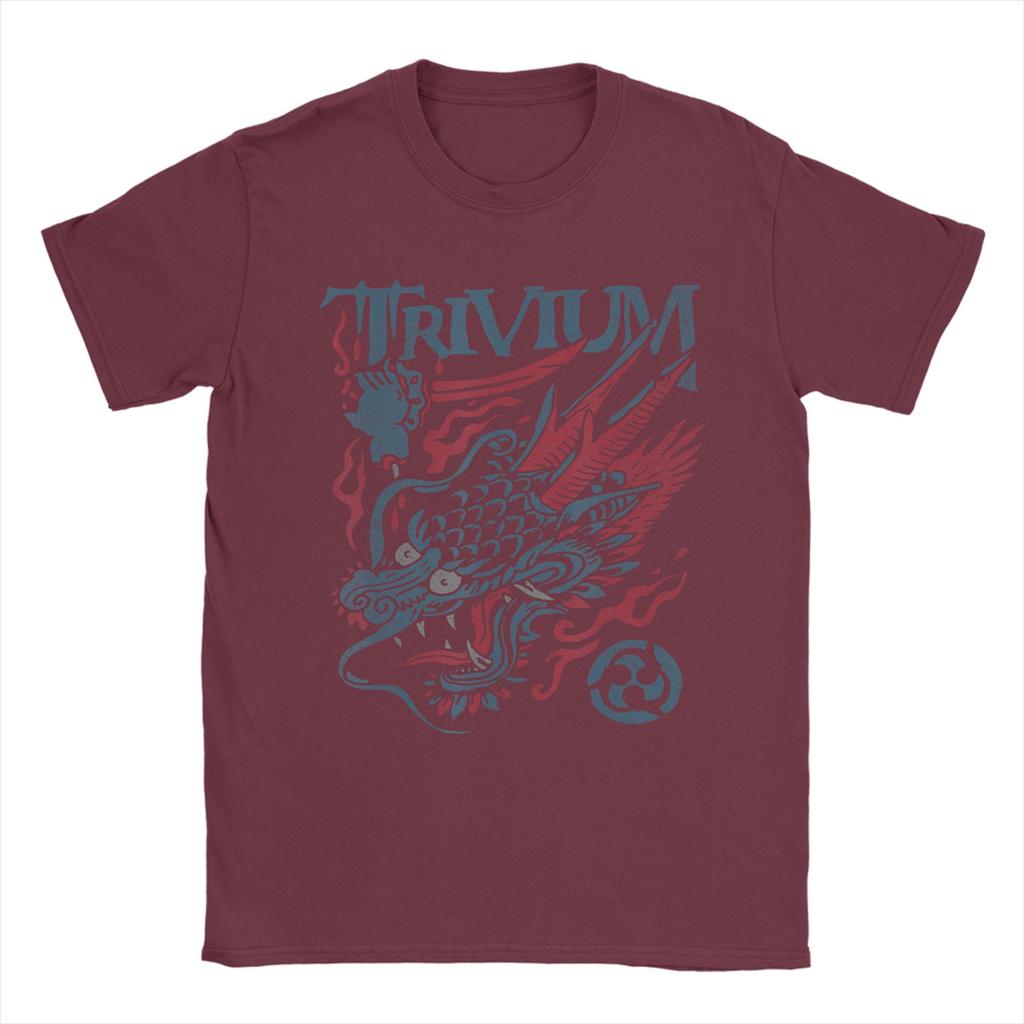 Trivium Screaming Dragon T Shirts Unisexs Cotton Novelty TShirt Crewneck Tees Short Sleeve Tops Summer
