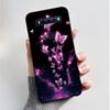 Case For TCL 10SE 10 SE Phone Case Aesthetic Luxury Fashion Butterfly Flowers Black Jelly Soft TPU Silicone Protective Cover