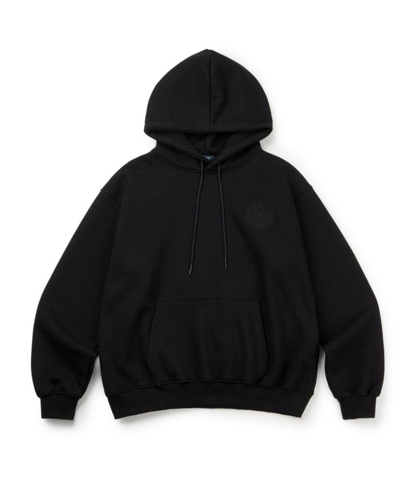 (Brushed) Traditional Embroidery Hoodie (Black)