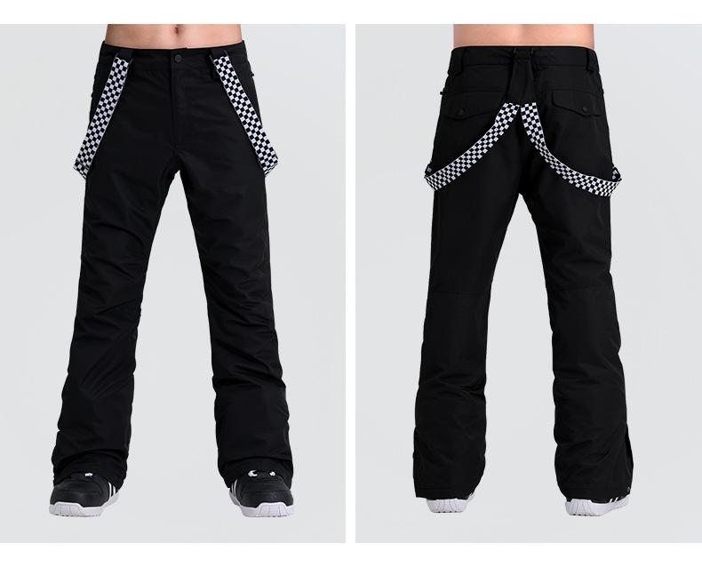 Men's Windproof Waterproof Ski Bib Pants - Thick, Warm, for Outdoor Sports