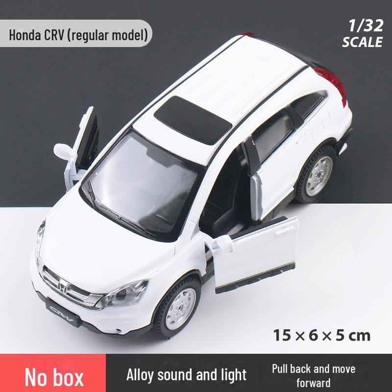 

DIYaduo 1/32 Honda CRV Модель легкосплавного автомобиля с функцией инерционного движения, звуком, светом, игрушечный внедорожник (Без коробки) белый