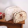 Portable Women's Cosmetic Bag Bear Pattern Travel Toiletry Bag Make Up Storage Bag  Household
