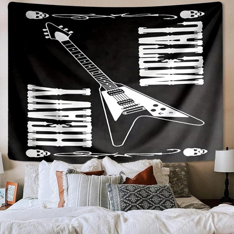 Guitar Collection Diversity Printed Tapestry, Wall Hanging,Livingroom, dormitory, Large Wall Decor, Fabric Decor Fan Birthday Gifts