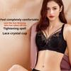 Memory Ring Sexy Lace Ultra-Thin Crystal Cup French Lingerie Large Adjustable Sexy Bra
