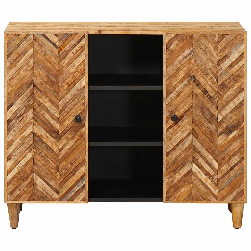 Storage Cabinet in Brown 90 x 33.5 x 75 cm Solid Mango Wood