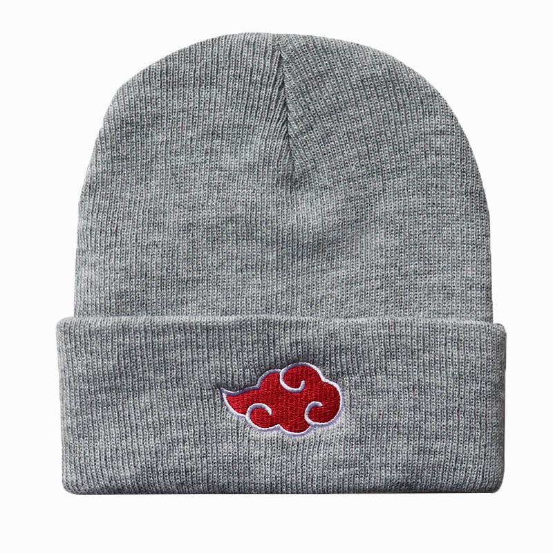Unisex Cloud Pattern Knit Hat - Warm Anime Wool Hat for Autumn & Winter