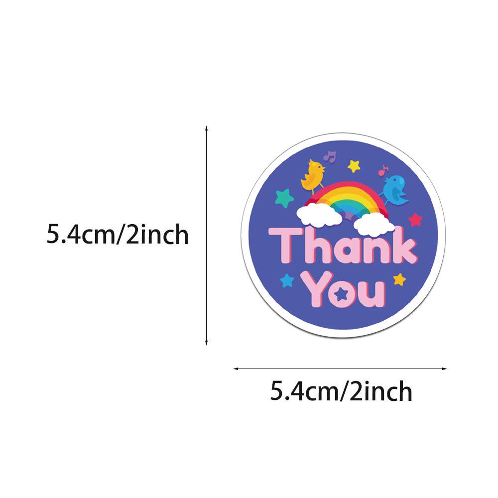 50pcs Creative Cartoon Thank You Stickers Set for DIY Journals and Notebooks