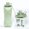 600ml Outdoor Sports Travel Water Bottle Silicone Folding Portable Folding Water Bottle High Temperature Resistant Reusable