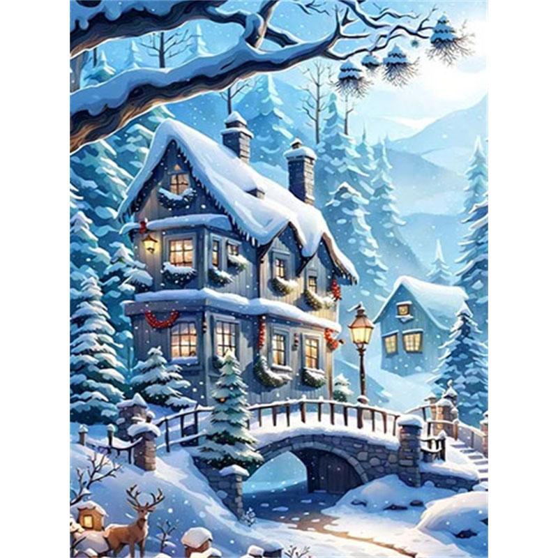 DIY Diamond Painting Warm Home Cross Stitch Kit Mosaic Art Diamond Painting Full Circle/Square Diamond Home Decoration