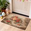 1Pcs Anti Fatigue Kitchen Rugs Vintage Rose Flower Print Waterproof Non Slip Thick Cushioned Mat