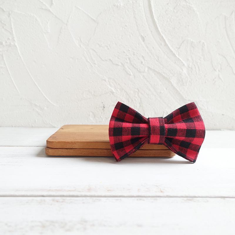 MUTTCO Red & Black Plaid Cat Collar, Laser Engravable, UCC-074