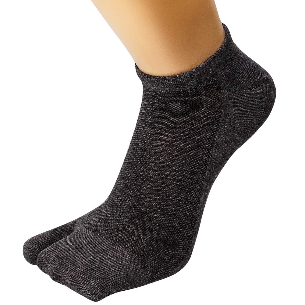 WIOIW Men's Two-Toe Tabi Socks, Moisture-Wicking, Quick-Drying, Set of 6