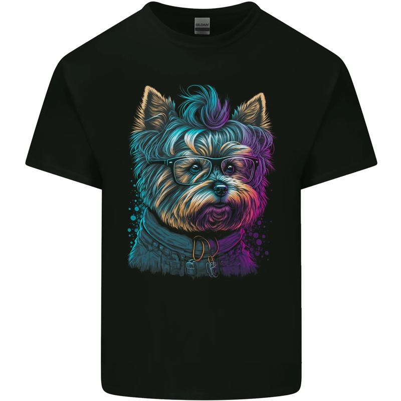 A Cool Yorkie Yorkshire Terrier Female Dog Cotton Mens T-Shirt - Men s Summer Cotton Graphic Tee S разноцветный