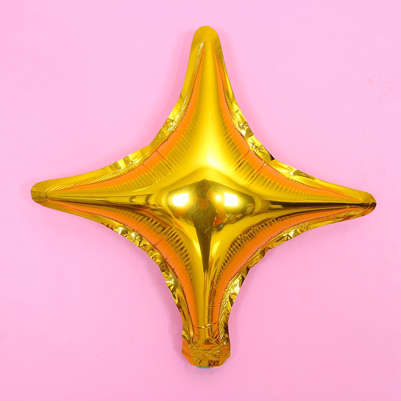 10" Four-Point Star Aluminum Foil Balloon for Birthdays and Parties