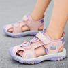Trendy Lightweight Non-Slip Closed-Toe Sandals for Kids - Perfect for Summer Sports and Beach, Featuring Soft Sole and Shock Absorption.