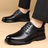 Fashion Luxury men's leather shoes Elegant gentleman style Work and office Outdoor adult fashion street Plus size suit shoesBlack