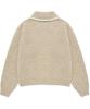 Covernat Woman Fluffy Zip-Up Cardigan Oatmeal