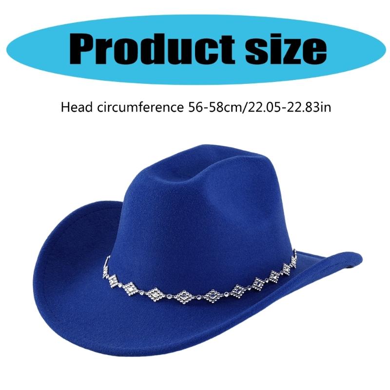 Unisex Western Denims Hat Wide Border Hat Polyester Outdoor Fashion Hat Fashion Accessory for Men and Women