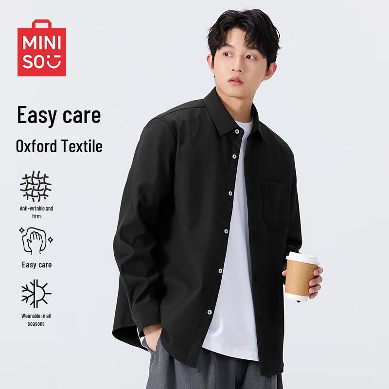 MINISO Men s Japanese-Style Oxford Long-Sleeve Shirt 2XL