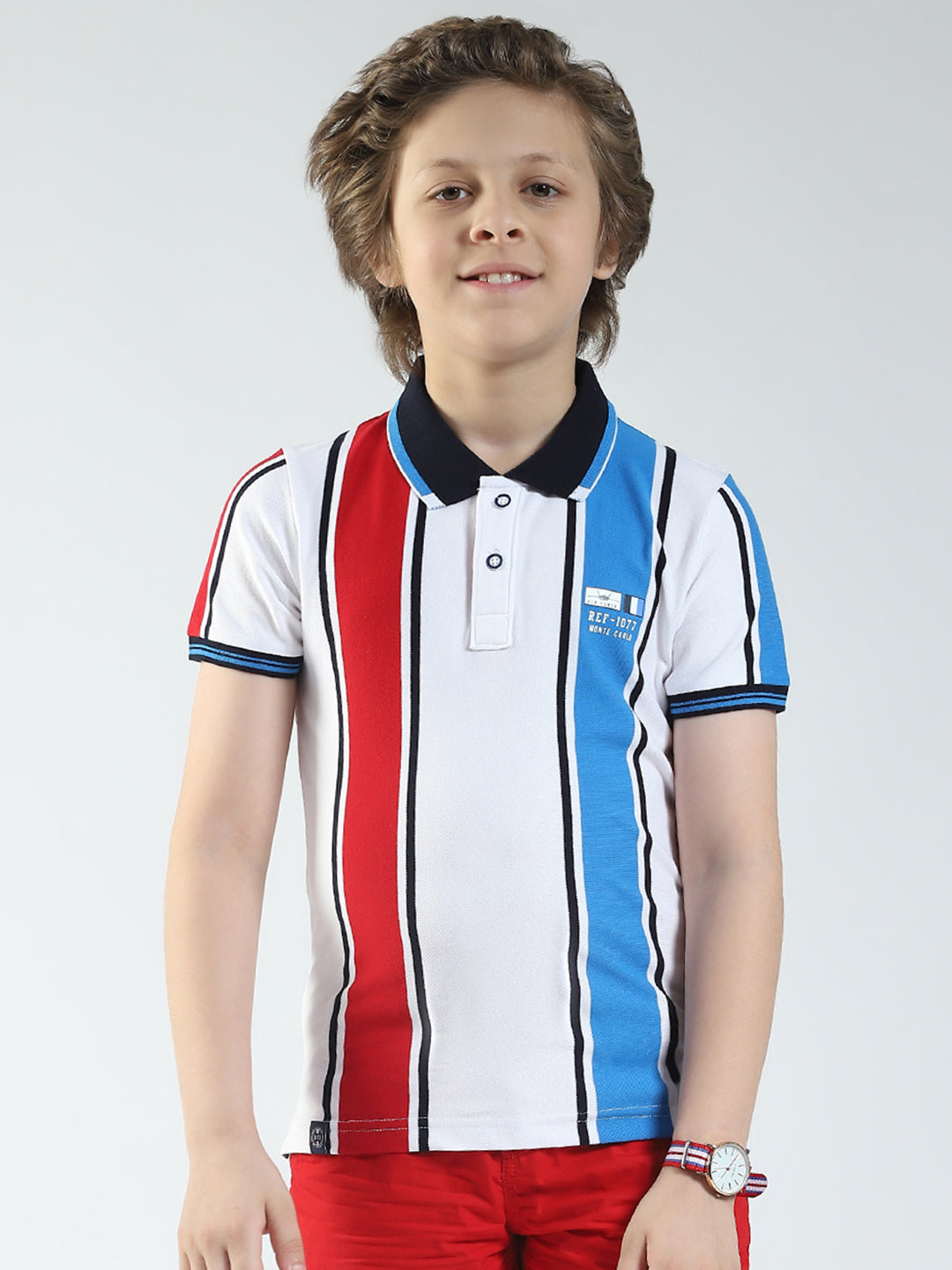 Monte Carlo Boy Regular Fit White Tshirt 9-10 Years белый