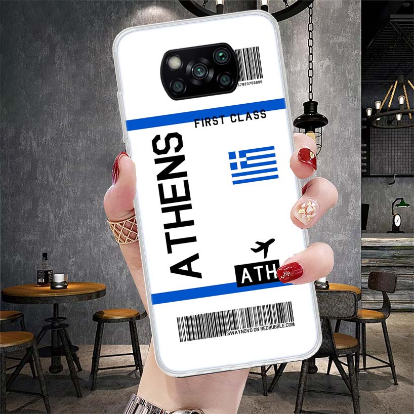 Travel Ticket Label Soft Phone Case For Xiaomi Redmi 15C 15 13C 13 Poco X5 X6 X7 F7 Ultra M7 12C 12 10 10C 9C 9A 9T 9 Fundas Poc