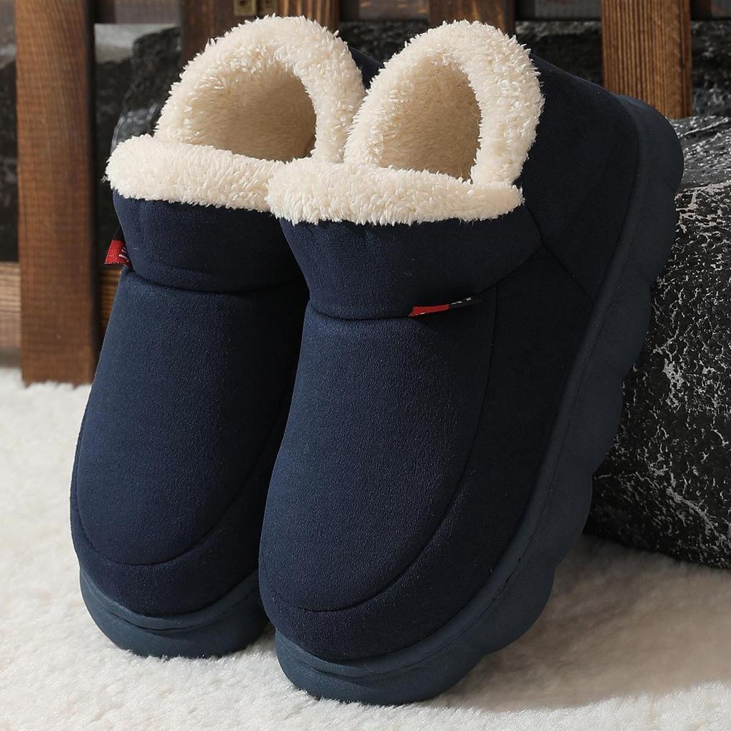 Unisex Zimowe Buty Pluszowe Ciepłe Płaskie Męskie Damskie Kapcie Domowe Puszyste Męskie Bawełniane Przytulne Buty Moda Casual Futro Pluszowe