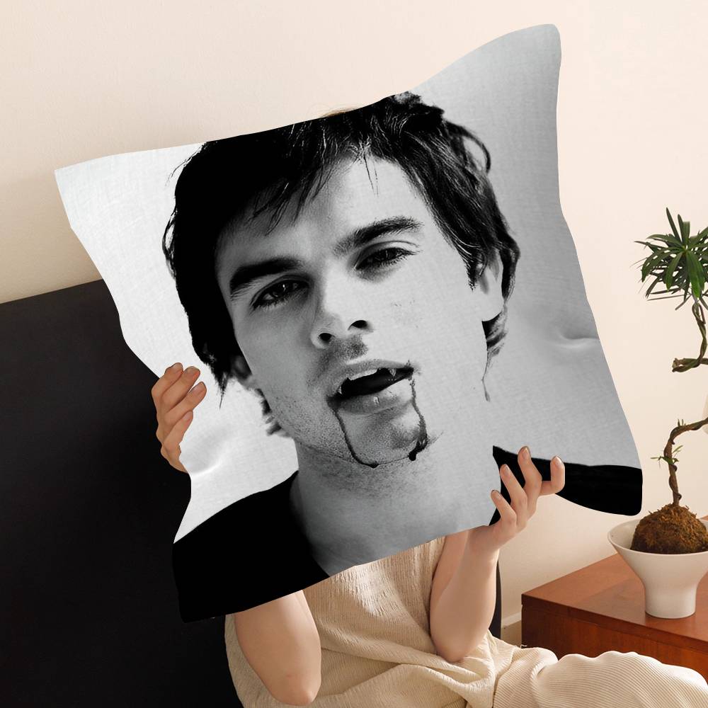 Pc Damon Salvatore Vampire Diaries Kissenbezug Auto Überwurf Kissenbezug für Sofa Auto Weihnachtsgeschenk xcm xcm