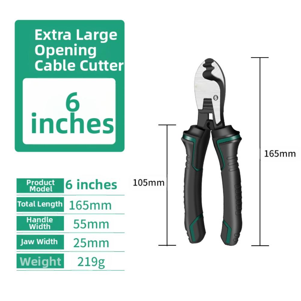 

Rubber-Coated Cable Cutter Industrial-grade Multifunctional 6-inch Cable Cutter, Ultra-quiet Cable Cutter Wire Breaking Pliers