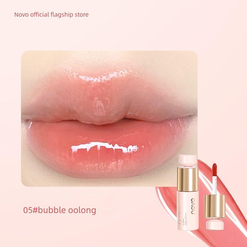 Novo Hydrating Lip Glaze for Plump Lips, Mirror-Like Lip Gloss, Brightening and Moisturizing, Leaves Lips Dewy and Non-Drying, Lip Makeup Online