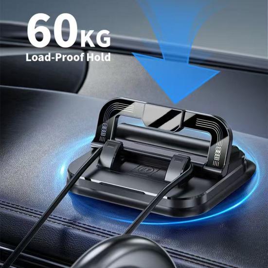Car Phone Holder with Parking Number Plate 2-in-1 Multi-functional 360 Degrees Rotation Phone Stand