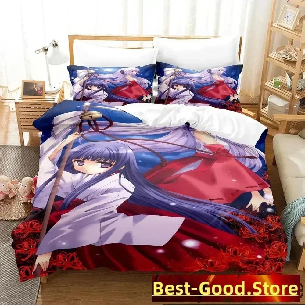 3D Anime Higurashi When They Cry Bedding Set Duvet Cover Sheet Printed Bed Set Pillowcase Full Queen King Size Comforter Bedroom