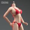 1/6 Scale Female Body Clothes, Underwear, Pants, Swimsuit, Bikini, Leggings, Bra, Bark, for 12-inch Action Leggings Body Doll (Red)