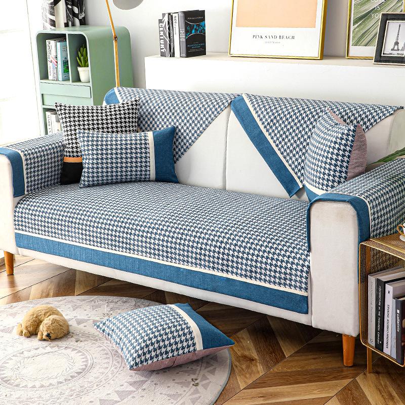Sofa Cushion Four Seasons Universal Nordic Simple Chenille Non-Slip Cushion Cover Cloth Sofa Cover Slipcover