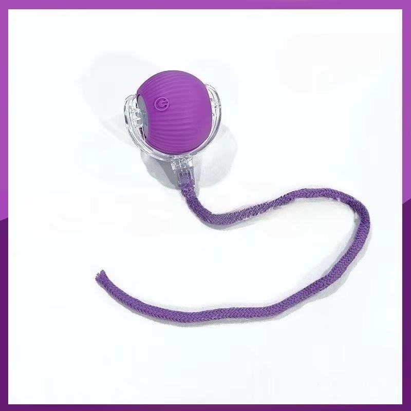 

Cat Interactive Ball Toys Automatic Rolling Ball For Kitten Smart Pet Electric Toys Kitten Training Imitate Mouse Pet Toy фиолетовый