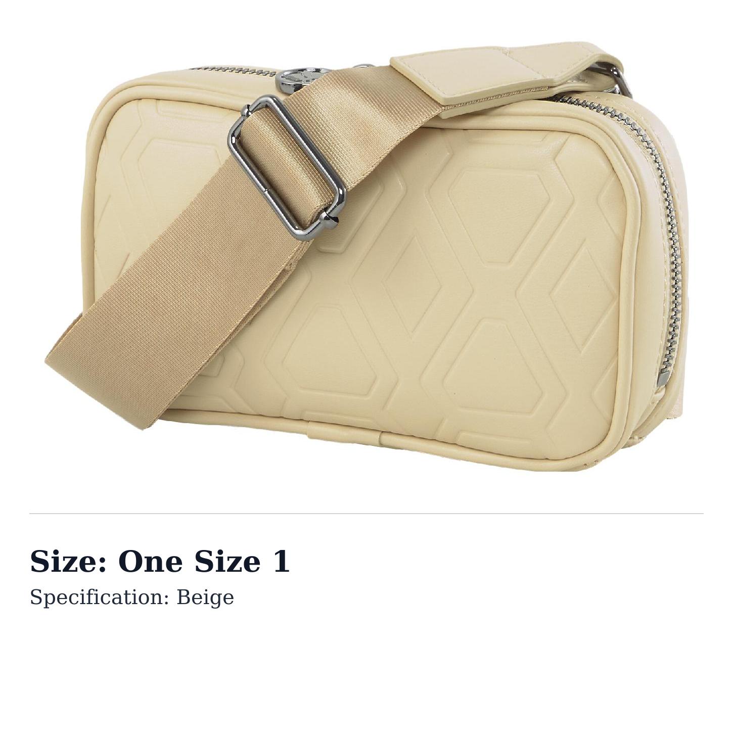 PUMA Athleisure Artificial Leather One Shoulder Crossbody Fanny Pack Regular Unisex Beige 079637-01 One Size 1