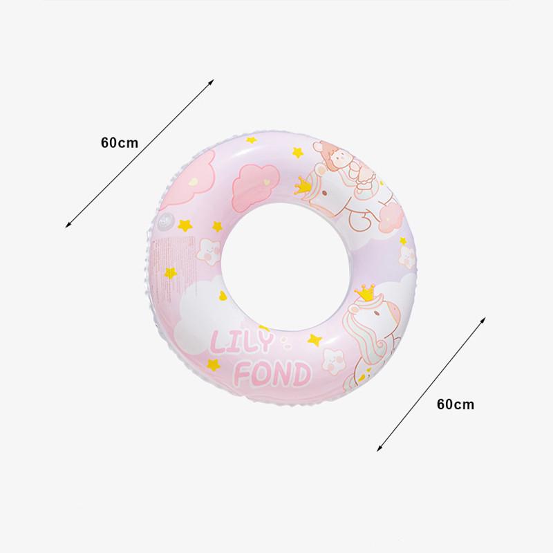 

Плавание Детский Круг Новый Милый Мультяшный Розовое Облако Лошадь Узор Водная Игрушка 60 cm